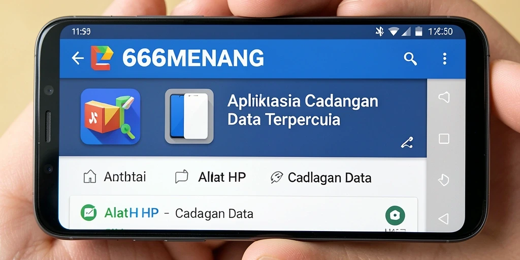 Tampilan antarmuka utama 666MENANG untuk cadangan data yang sederhana dan efisien.