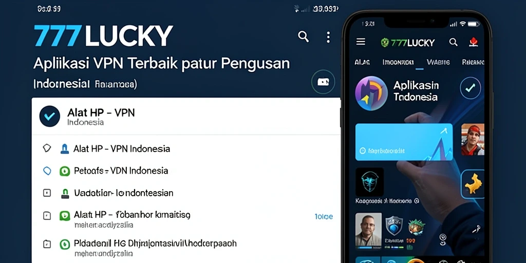 Tampilan antarmuka mudah digunakan aplikasi VPN 777LUCKY.