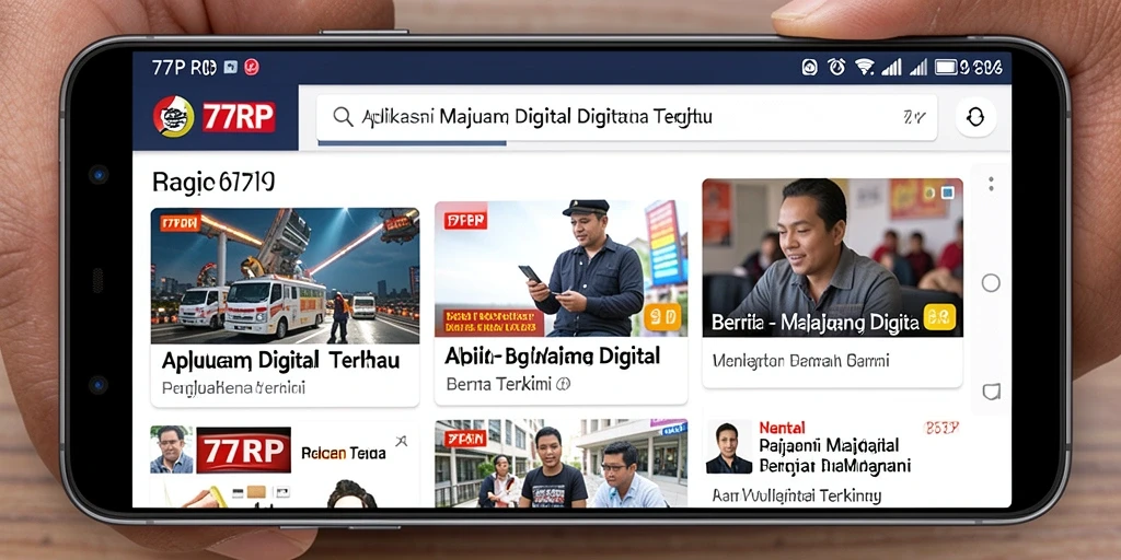 Antarmuka aplikasi 77RP yang menawan dan intuitif.