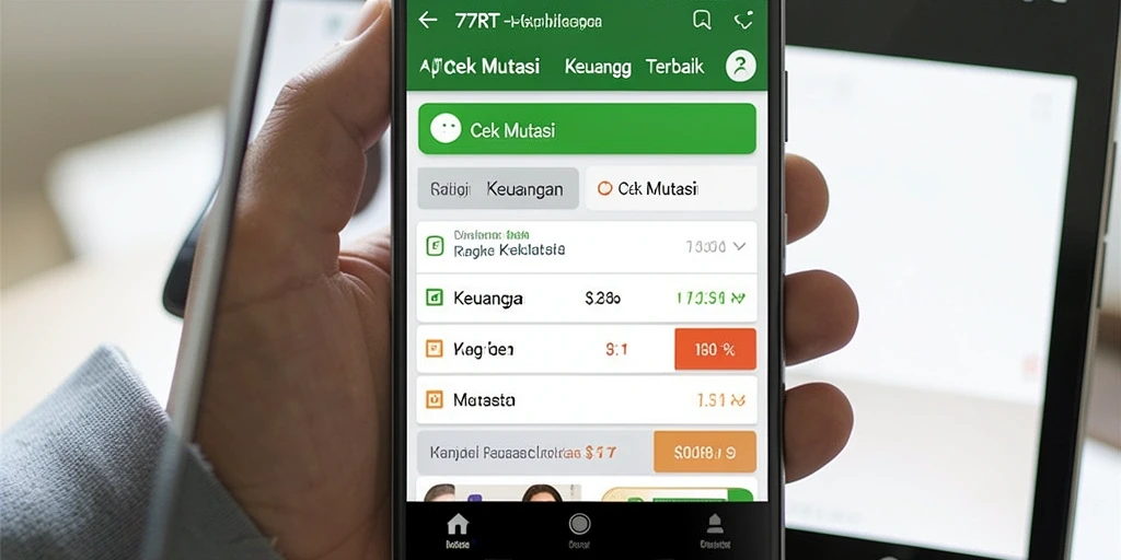 Tampilan antarmuka aplikasi 77RT yang intuitif dan informatif.