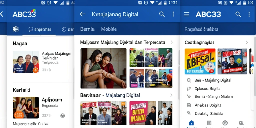 Antarmuka aplikasi Majalah Digital yang menarik dan inovatif.