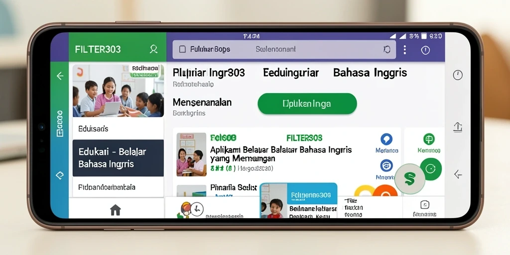 Tampilan antarmuka aplikasi FILTER303 yang menarik dan mudah digunakan.