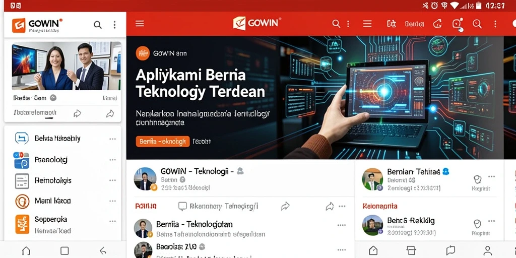 Tampilan antarmuka GOWIN yang modern dan informatif.