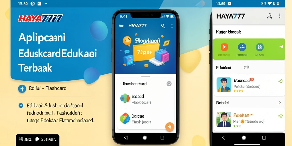 Tampilan antarmuka aplikasi Flashcard HAYA777 yang ramah pengguna.